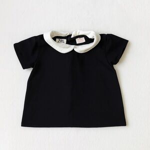 Zara baby girls 6-9 month dress shirt with button up back in black and white